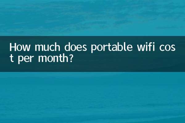 How much does portable wifi cost per month?
