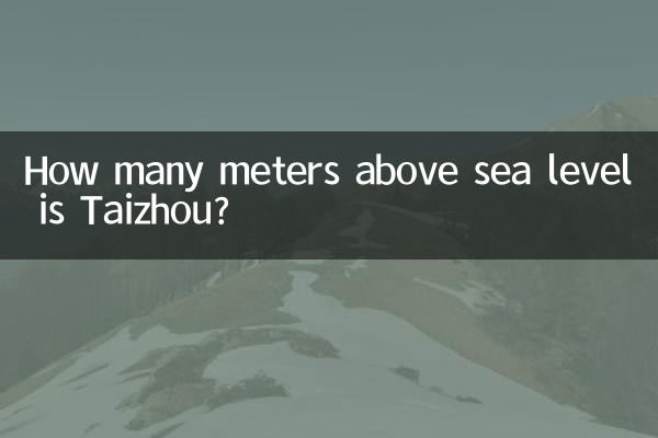 How many meters above sea level is Taizhou?