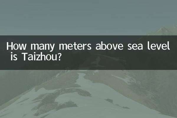 How many meters above sea level is Taizhou?