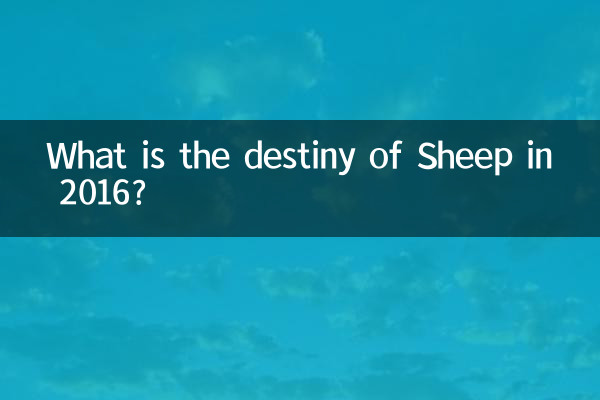 Qual è il destino di Sheep nel 2016?
