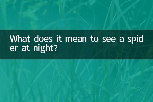 夜に蜘蛛を見るのはどういう意味ですか?