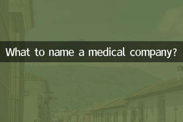 의료 회사의 이름은 무엇입니까?