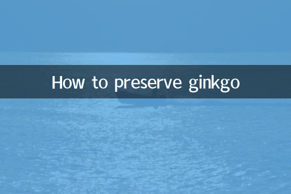 Cómo conservar el gingko
