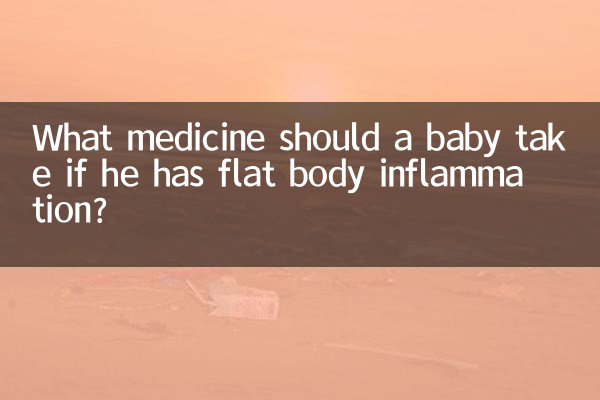 ¿Qué medicamento debe tomar un bebé si tiene inflamación del cuerpo plano?