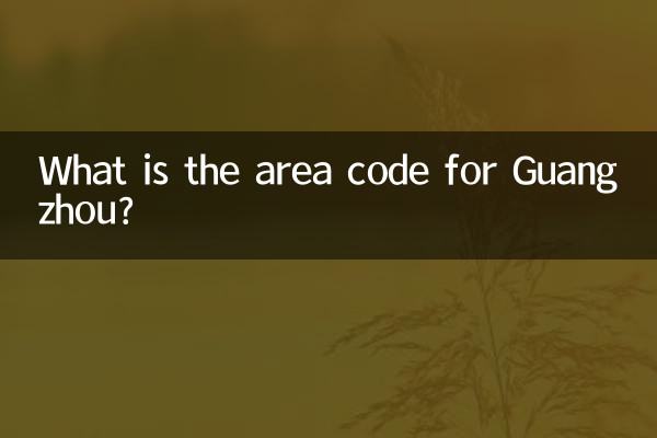 Qual è il prefisso di Guangzhou?