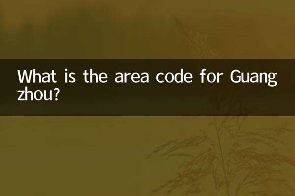 Qual è il prefisso di Guangzhou?