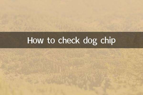 How to check dog chip