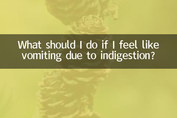 What should I do if I feel like vomiting due to indigestion?