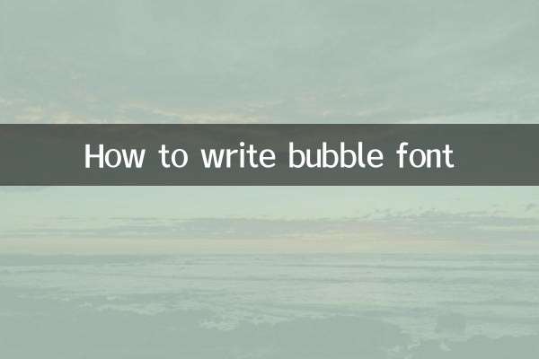 How to write bubble font