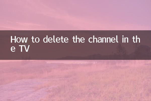 Come eliminare il canale in TV