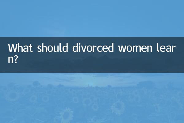 What should divorced women learn?