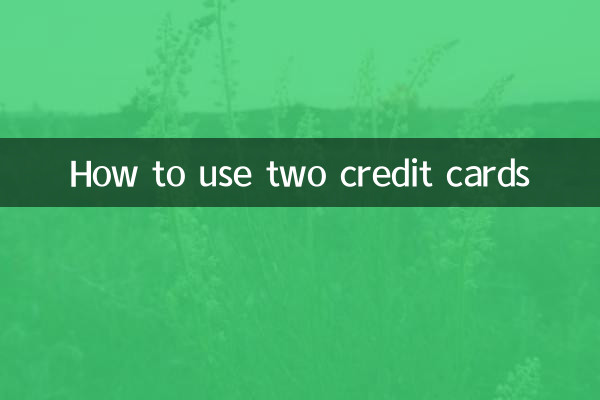 두 개의 신용 카드를 사용하는 방법
