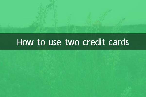 두 개의 신용 카드를 사용하는 방법