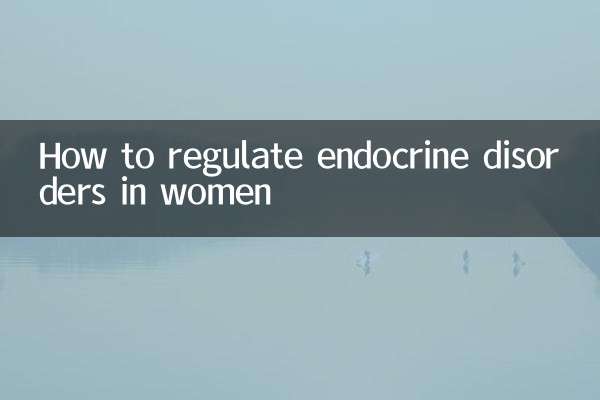 How to regulate endocrine disorders in women