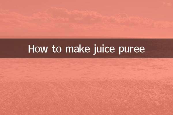 طرز تهیه پوره آب میوه