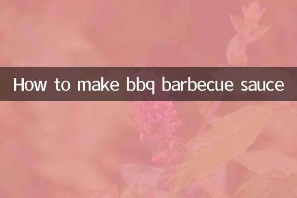 Comment faire une sauce barbecue barbecue