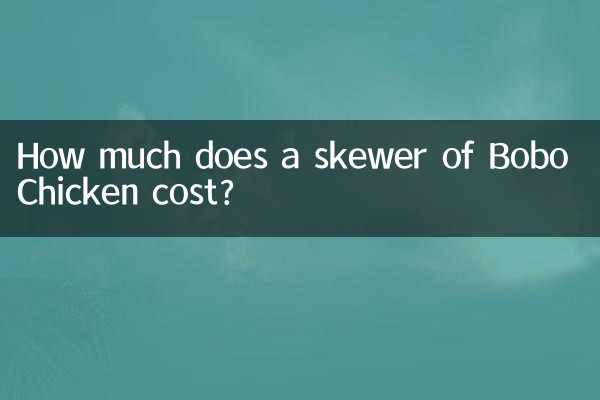 Combien coûte une brochette de Poulet Bobo ?