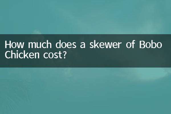 Combien coûte une brochette de Poulet Bobo ?