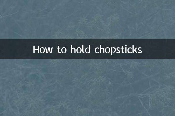 Come tenere le bacchette