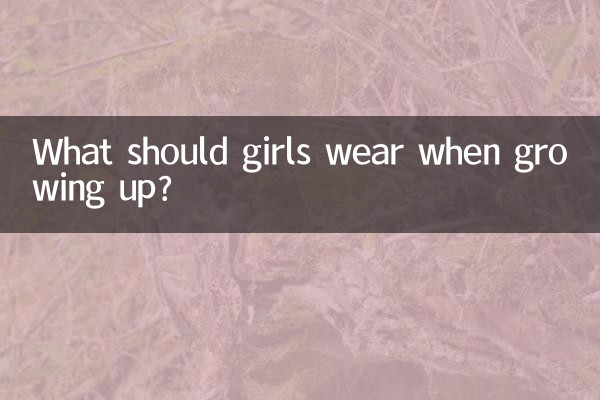 ¿Qué deben usar las niñas cuando crecen?