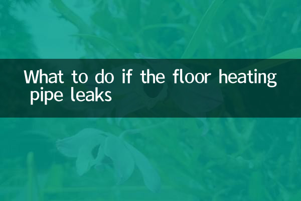 Cosa fare se il tubo del riscaldamento a pavimento perde