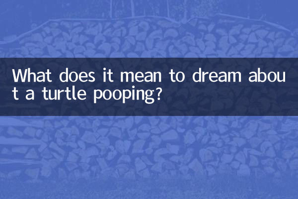 Was bedeutet es, von einer Schildkröte zu träumen, die kackt?
