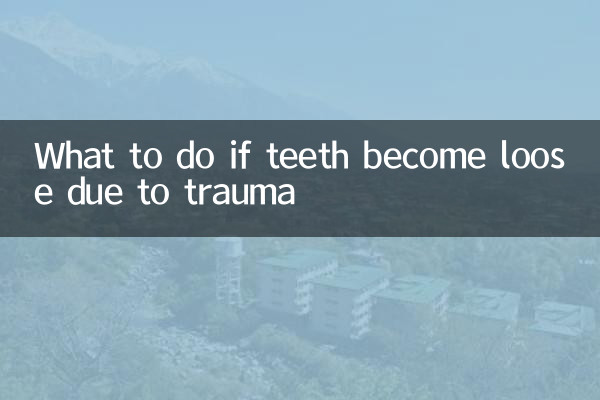 Que faire si les dents se déchaussent à cause d'un traumatisme