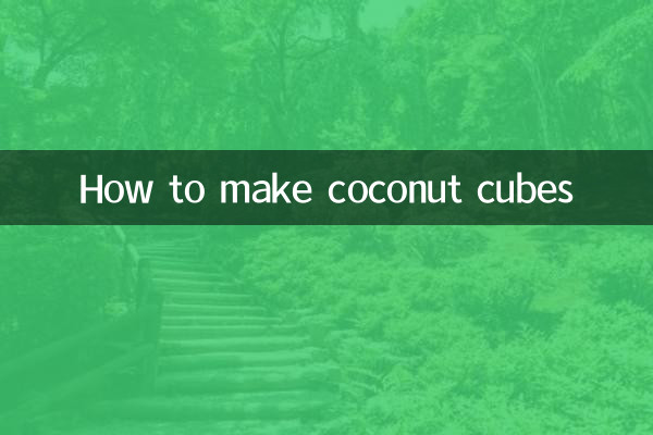 Como fazer cubos de coco
