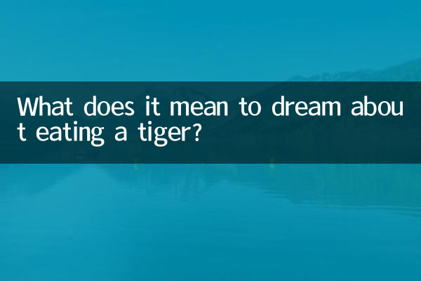 Was bedeutet es, davon zu träumen, einen Tiger zu essen?