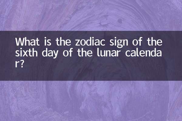 Qual è il segno zodiacale del sesto giorno del calendario lunare?