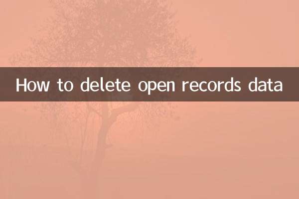 كيفية حذف بيانات السجلات المفتوحة