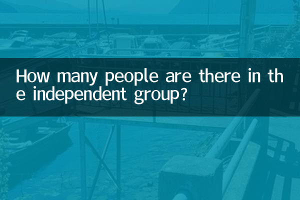 كم عدد الأشخاص في المجموعة المستقلة؟