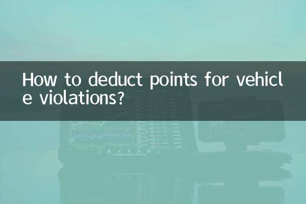 How to deduct points for vehicle violations?