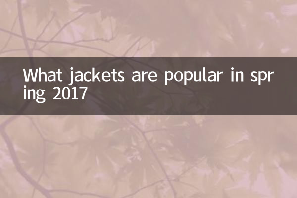 Quelles vestes sont populaires au printemps 2017
