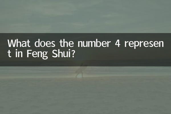 What does the number 4 represent in Feng Shui?