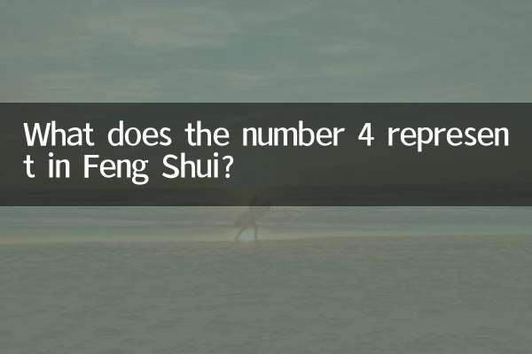 What does the number 4 represent in Feng Shui?