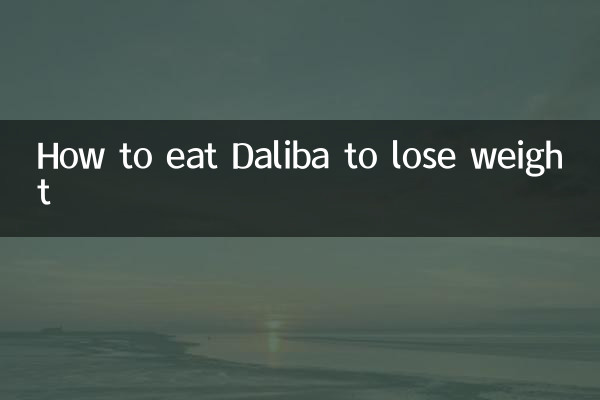 Wie man Daliba isst, um Gewicht zu verlieren