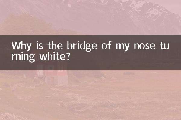 ¿Qué le pasa al puente blanco de la nariz?