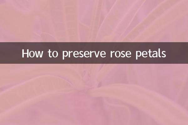 How to preserve rose petals