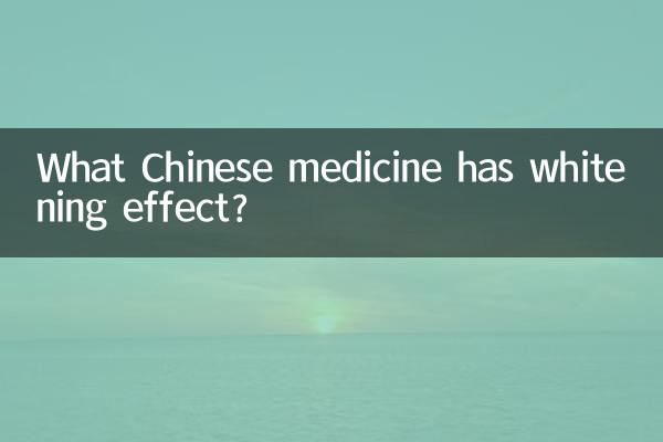 Quale medicina cinese ha effetto sbiancante?