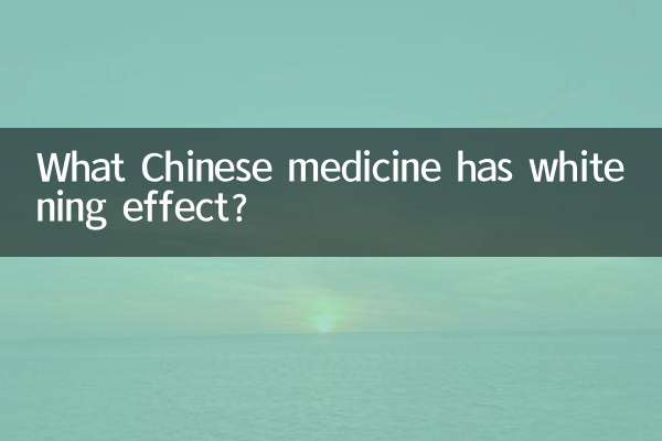 Quale medicina cinese ha effetto sbiancante?