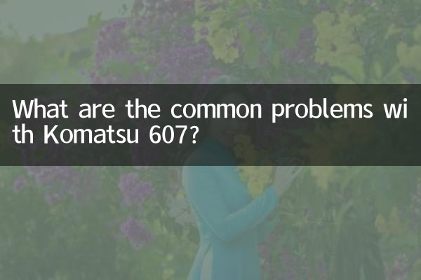 コマツ 607 によくある問題は何ですか?