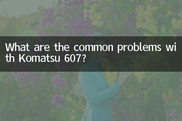 コマツ 607 によくある問題は何ですか?