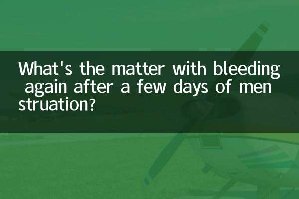 What's the matter with bleeding again after a few days of menstruation?
