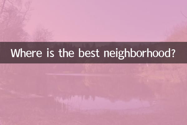 Dov'è il quartiere migliore?