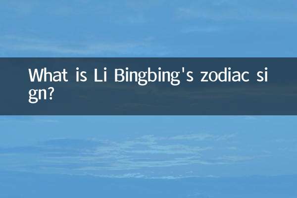 What is Li Bingbing's zodiac sign?