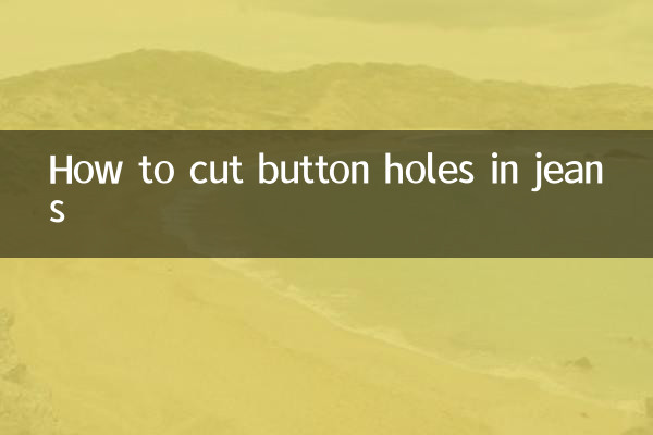 Cómo cortar ojales en jeans