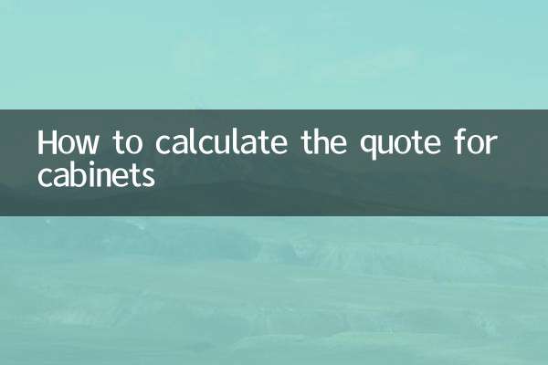 کابینہ کے لئے اقتباس کا حساب کیسے لگائیں