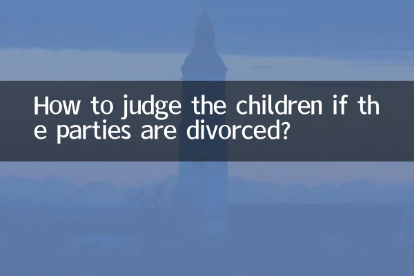 当事者が離婚した場合、子供たちをどのように判断するのですか?