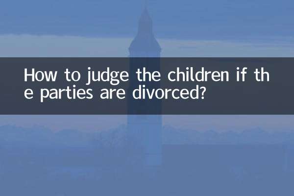 当事者が離婚した場合、子供たちをどのように判断するのですか？